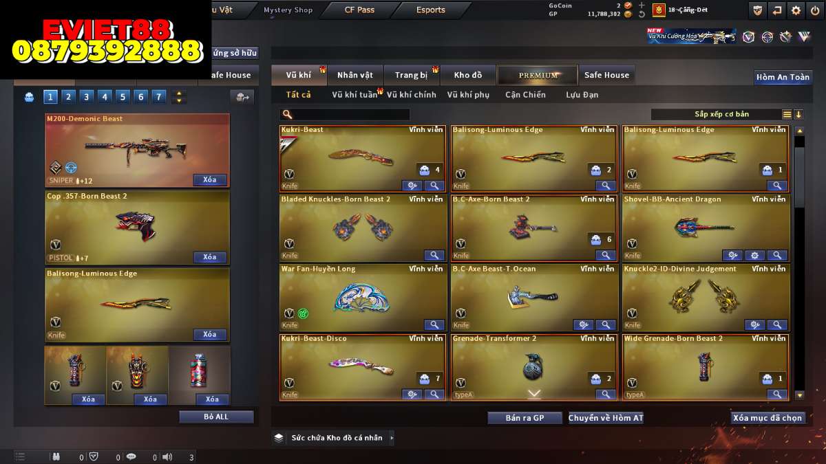 shop acc cf uy tin gia re